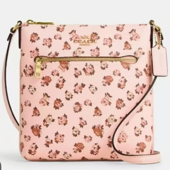 Coach CAB05 Mini Rowan File Crossbody With Rose Print - Picture 1 of 7